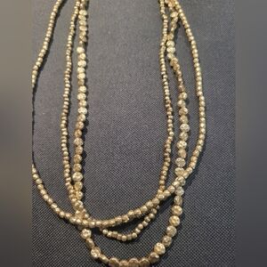 Lucky Brand Multi Strand Gold Bead Necklace